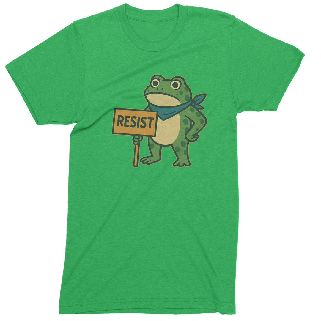 Sign Resist Meme Frog Protest Mens T-shirt Kelly Green