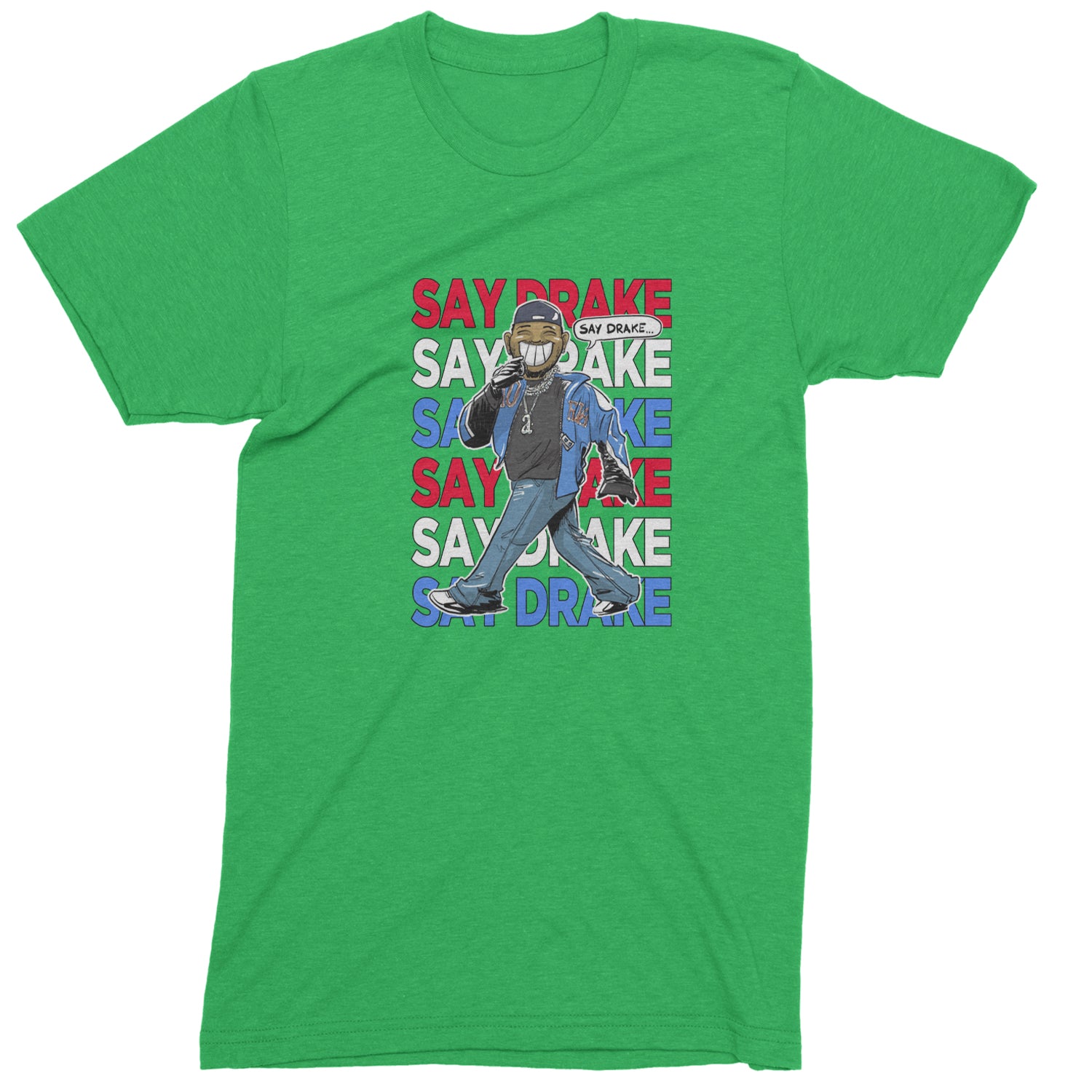 Say Drake Smiling Meme Mustard Men's T-shirt Kelly Green