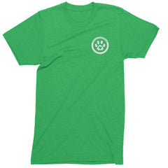 TLC To Love a Canine Dog Rescue White Mens T-shirt Kelly Green