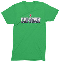 Chicago Chi-Town City Pride Mens T-shirt Kelly Green