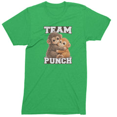 Team Punch Panchi-kun Monkey Mens T-shirt Kelly Green