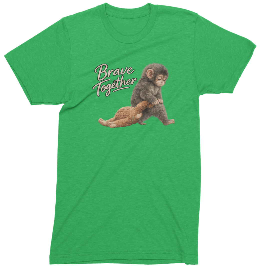 Punch Brave Together Stuffed Animal Mens T-shirt Kelly Green
