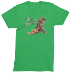 Punch Brave Together Stuffed Animal Mens T-shirt Kelly Green