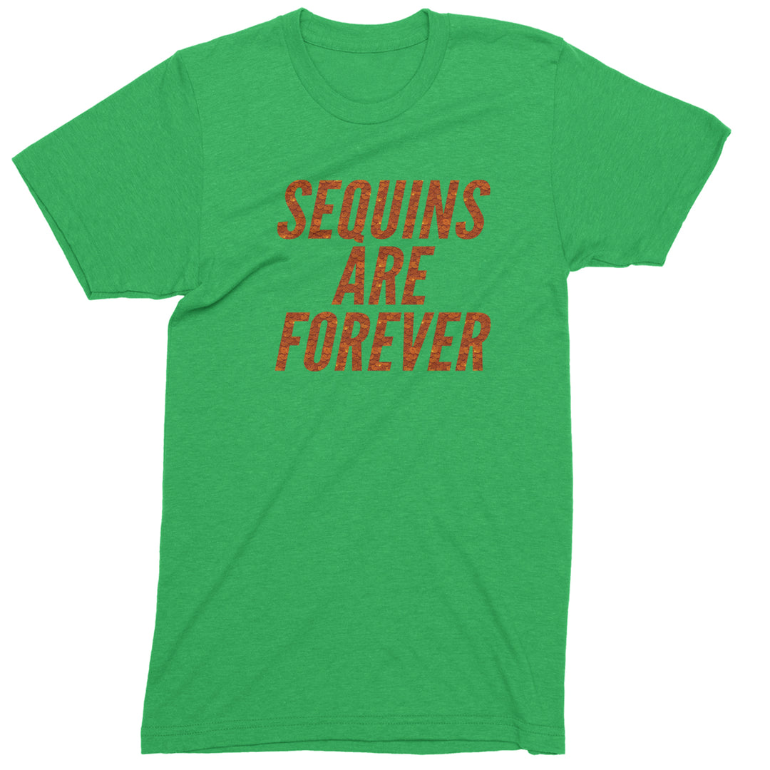 Sequins Are Forever Retro Glam Mens T-shirt Kelly Green