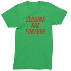 Sequins Are Forever Retro Glam Mens T-shirt Kelly Green
