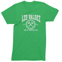 Leo Valdez Son of Hephaestus Forge Master Mens T-shirt Kelly Green