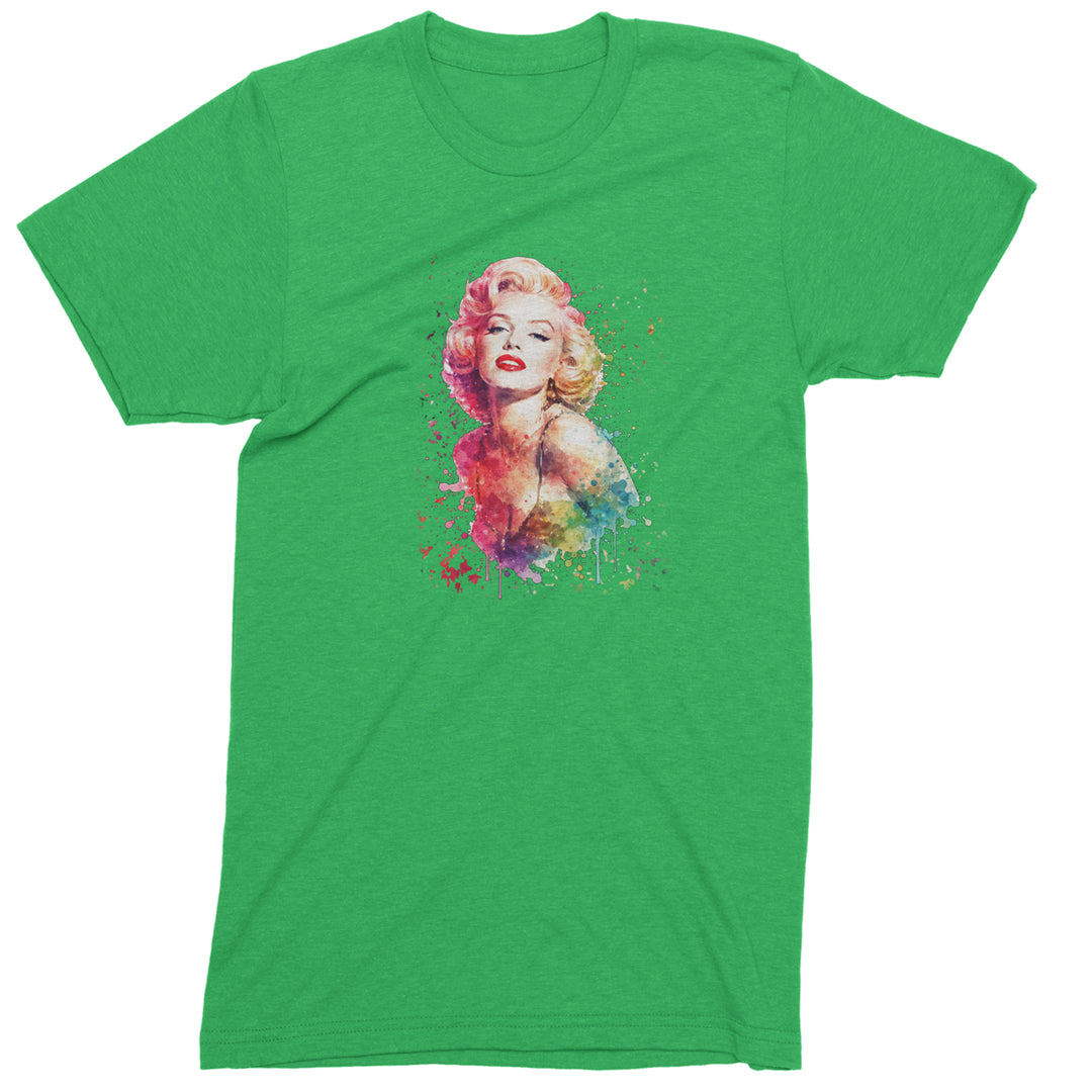 Mrs. Monroe Watercolors Bombshell Mens T-shirt Kelly Green