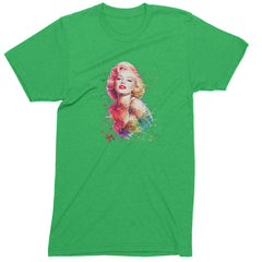 Mrs. Monroe Watercolors Bombshell Mens T-shirt Kelly Green