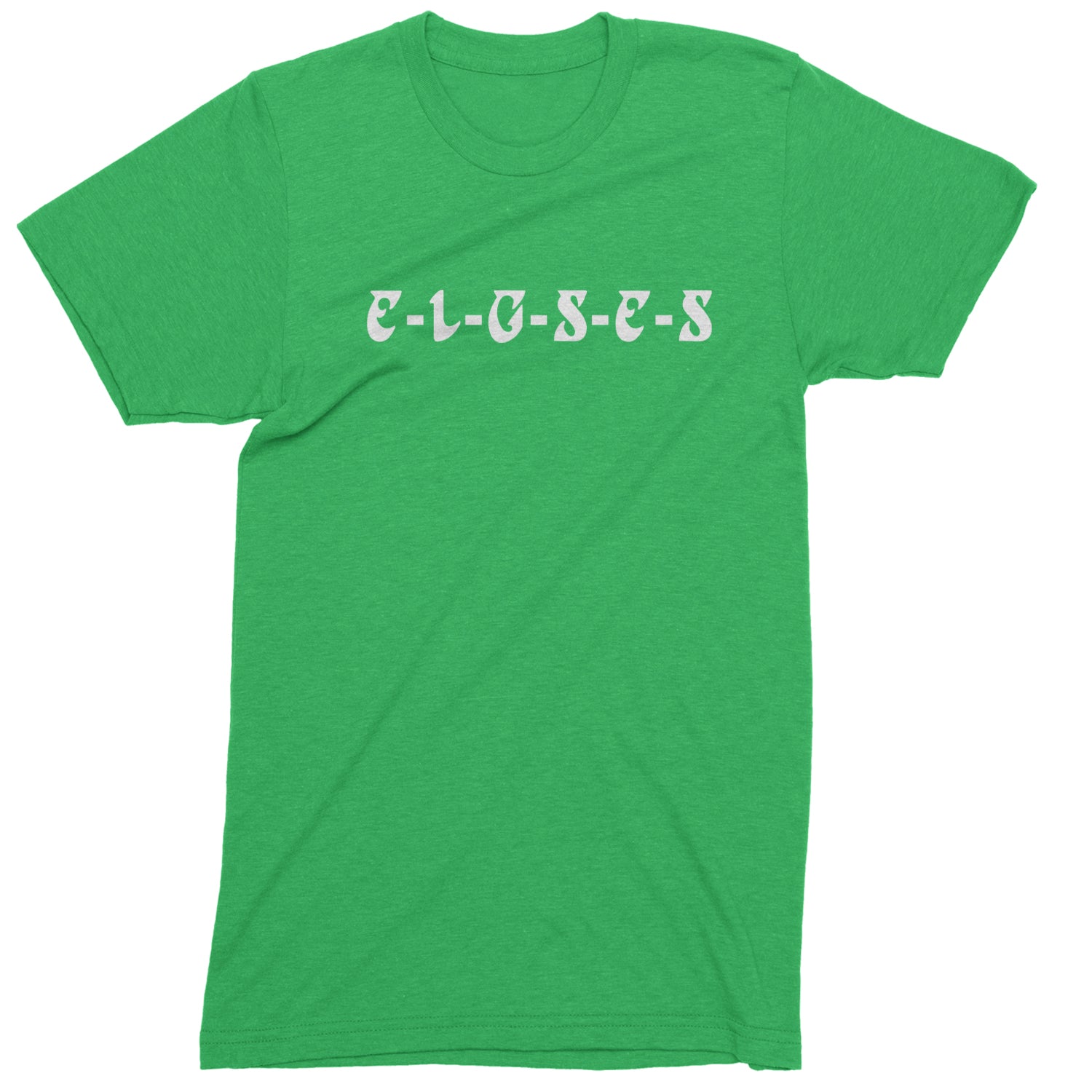 E-L-G-S-E-S Eagles Chant Mens T-shirt Kelly Green