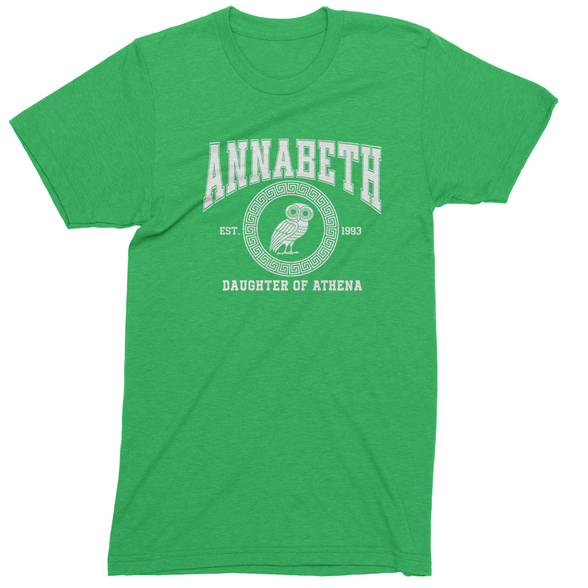Annabeth Daughter of Athena Owl Wisdom Mens T-shirt Kelly Green