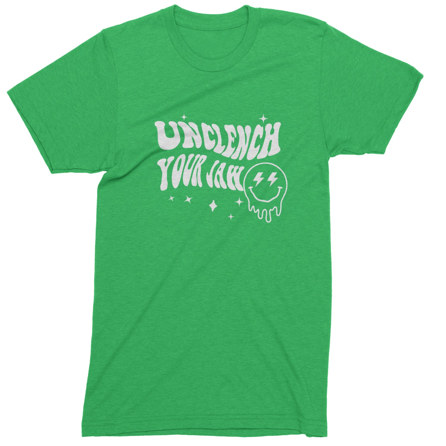 Unclench Your Jaw Festival Rave EDM Mens T-shirt Kelly Green