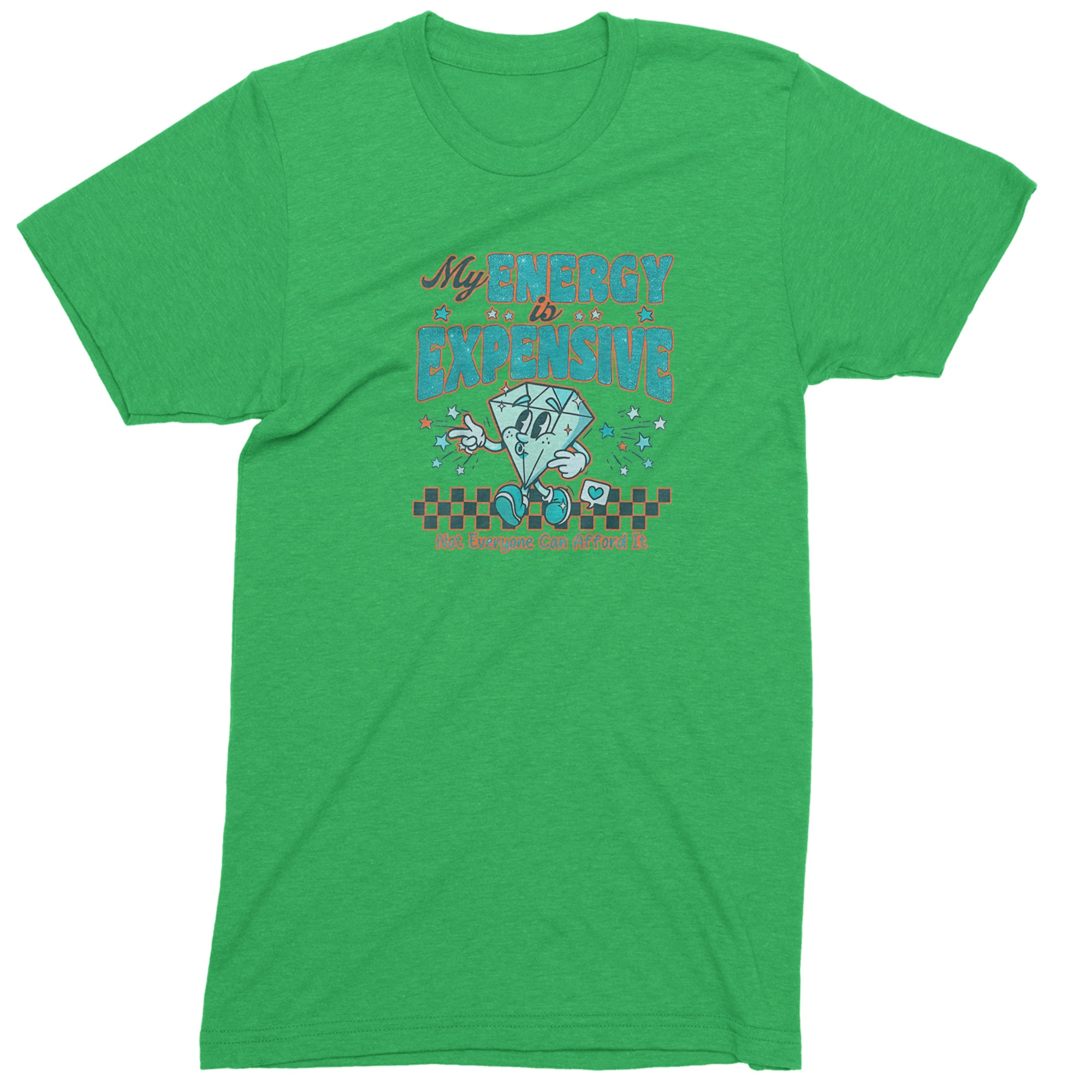 Diamond My Energy Is Expensive Mens T-shirt Kelly Green