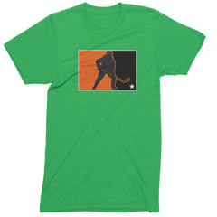 Hockey Enforcer Retro Vintage Mens T-shirt Kelly Green