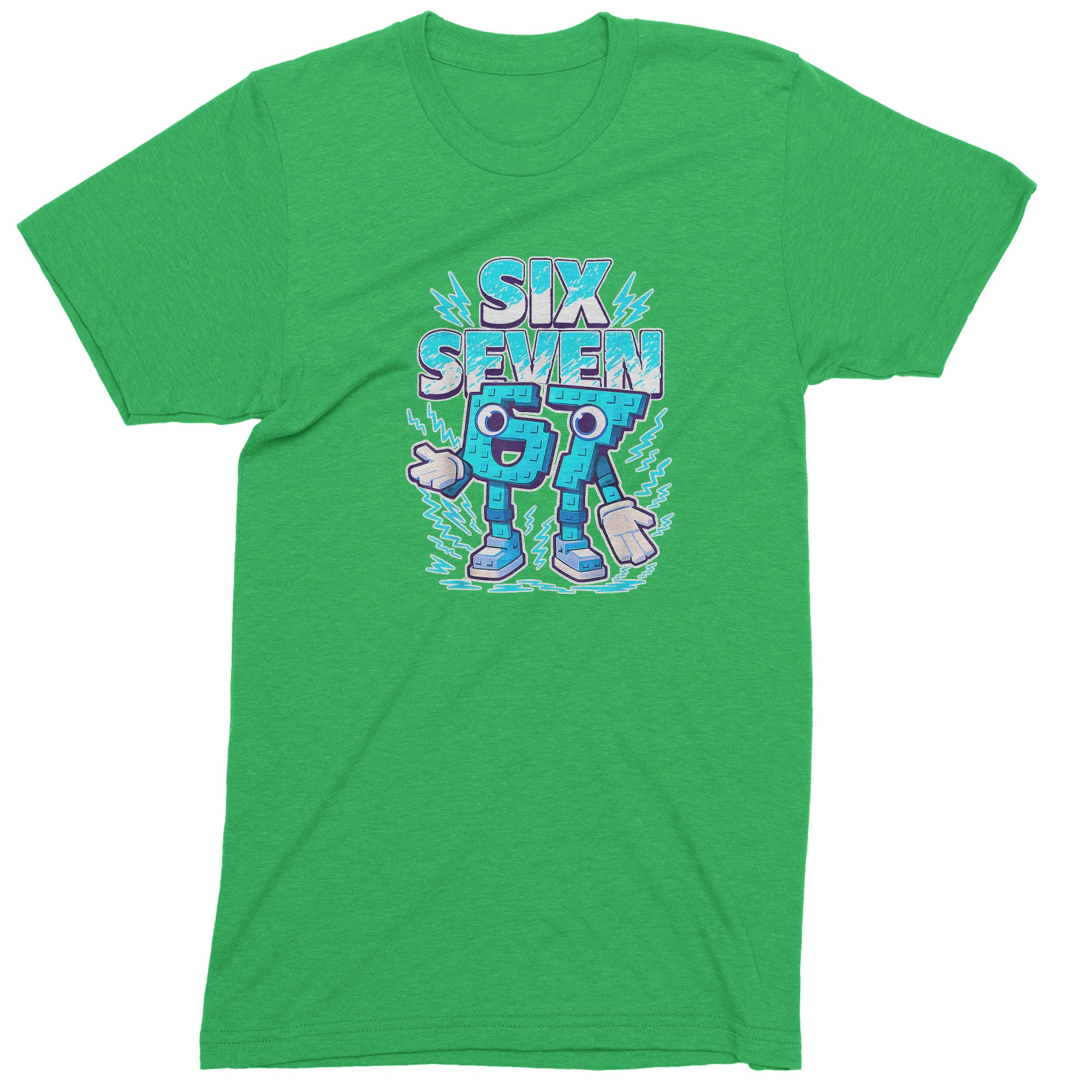 67 Brainrot Meme Slang Mens T-shirt Kelly Green