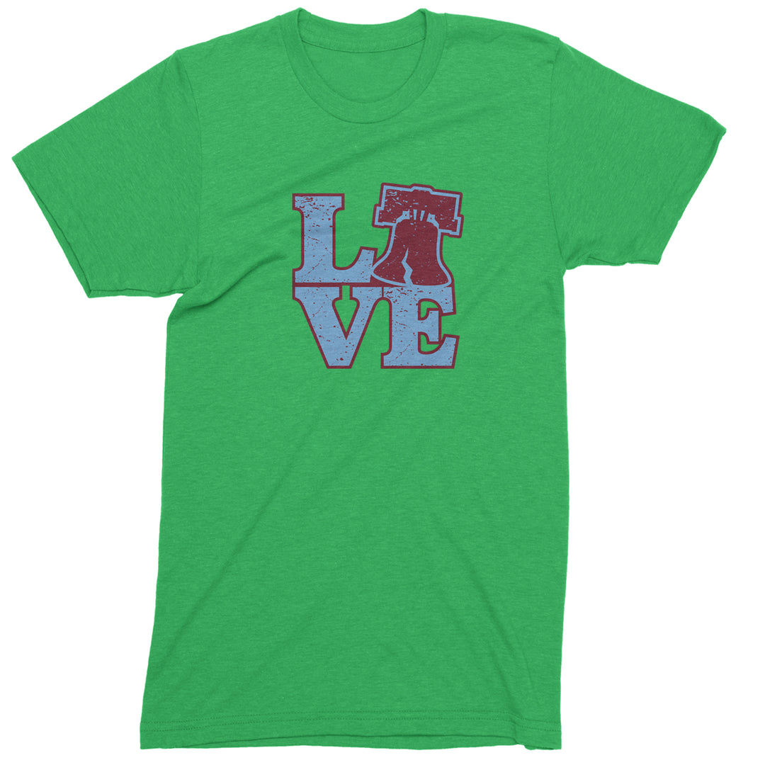 Love Philly Liberty Bell Mens T-shirt Kelly Green