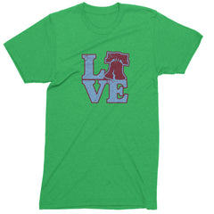 Love Philly Liberty Bell Mens T-shirt Kelly Green