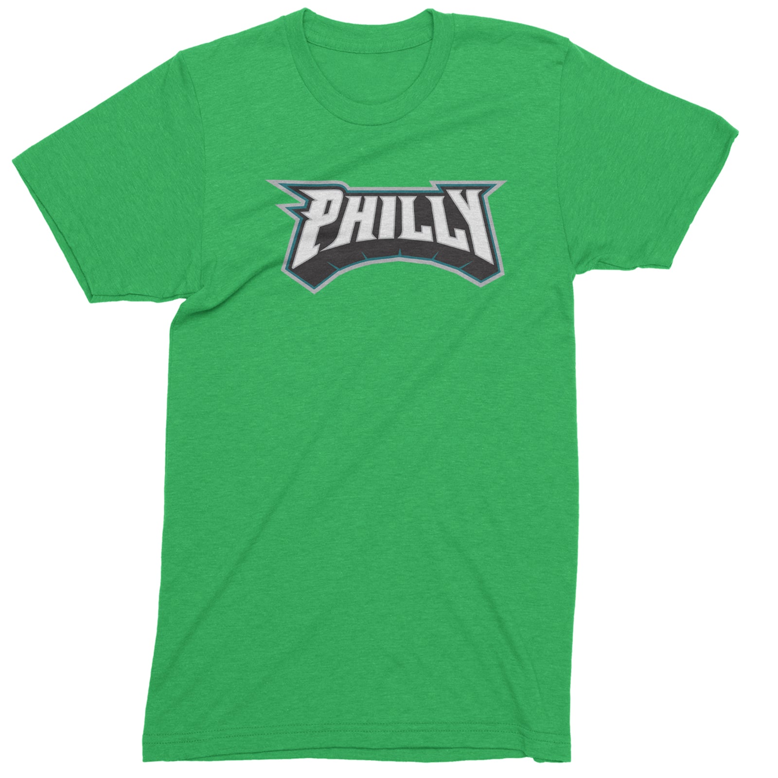 Philly Bold Block Throwback Mens T-shirt Kelly Green