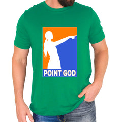 Point God Cunningham Basketball Pointing Meme  Mens T-shirt Kelly Green