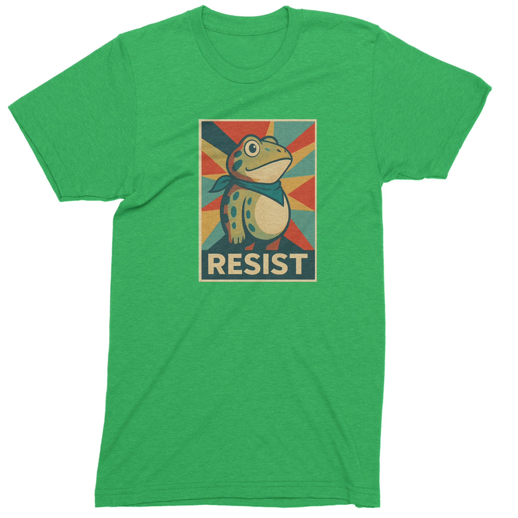 Resist Portland Protest Frog Mens T-shirt Kelly Green