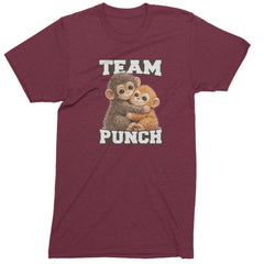 Team Punch Panchi-kun Monkey Mens T-shirt Maroon