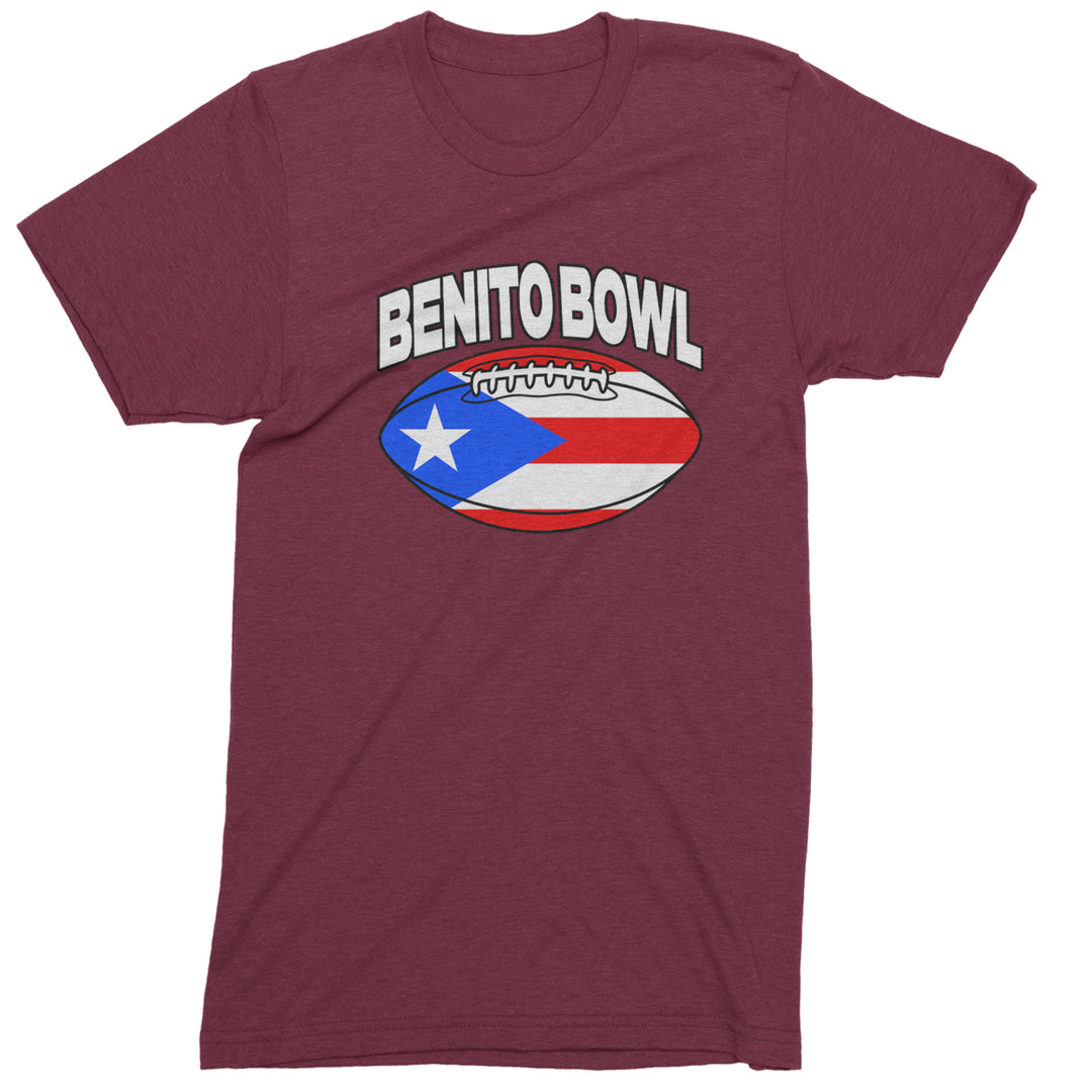 Benito Bowl Puerto Rico Football Mens T-shirt Maroon