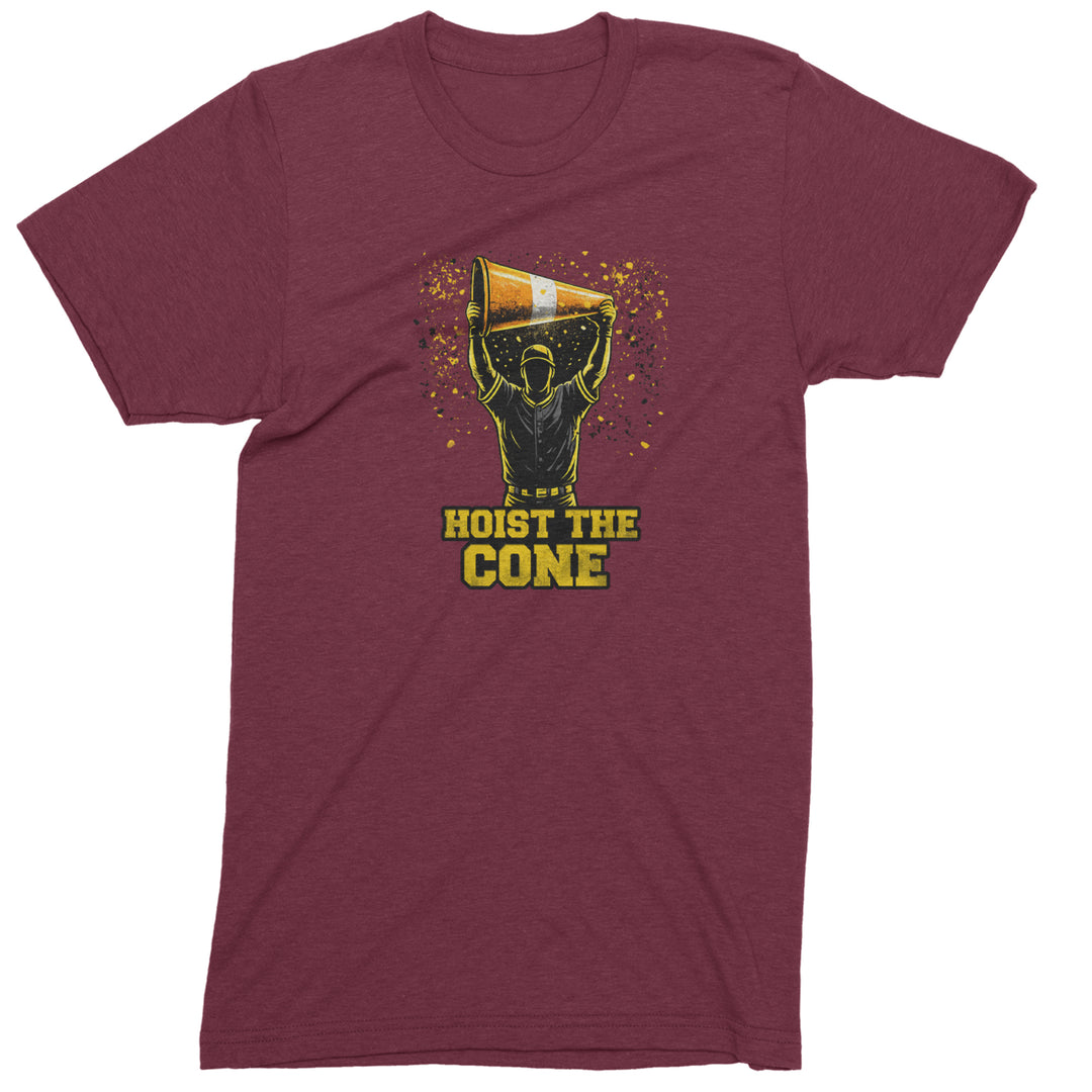 Hoist The Cone Pittsburgh Pride Mens T-shirt Maroon