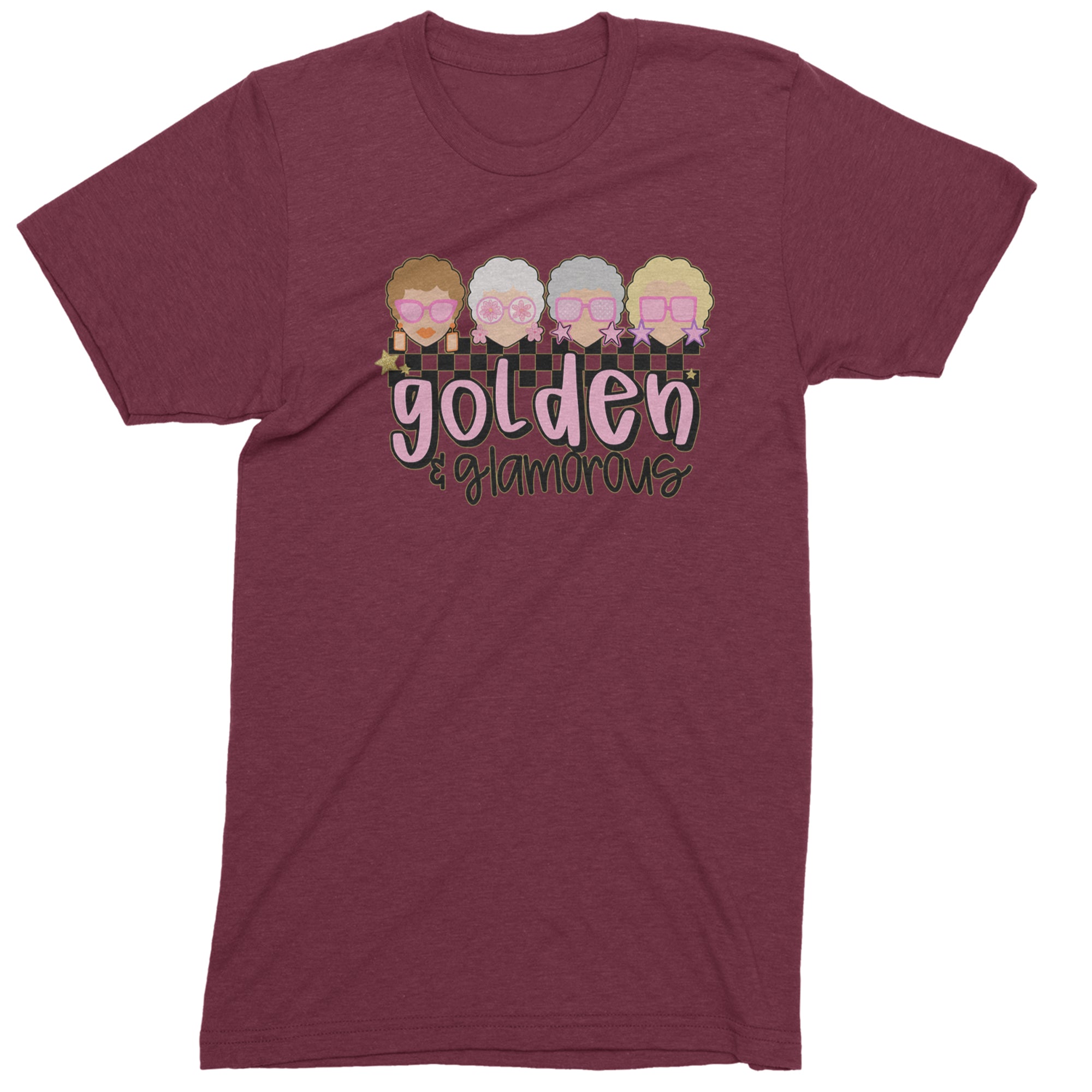 Golden And Glamorous Golden Girls Men's T-shirt Maroon
