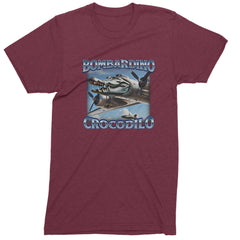 Bombardino Crocodilo Brainrot Men's T-shirt Maroon