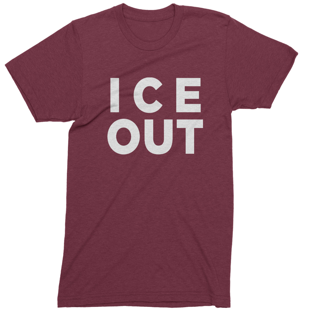 Ice Out Protest Mens T-shirt Maroon