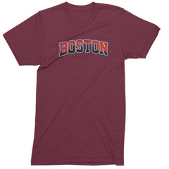 Boston City Pride Skyline Mens T-shirt Maroon