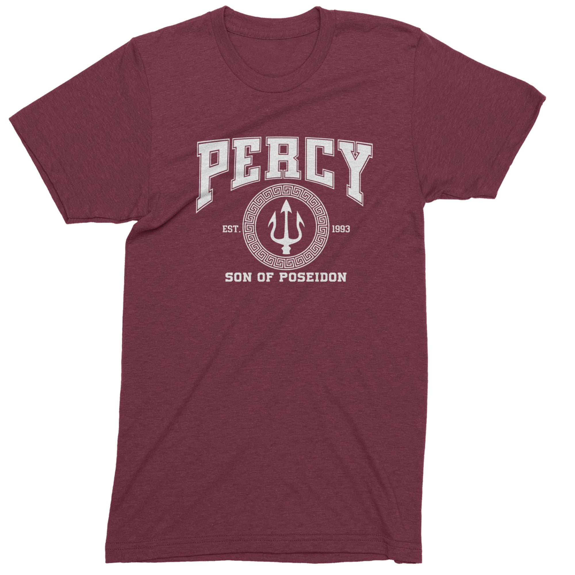 Percy Son Of Poseidon Sea God Mens T-shirt Maroon