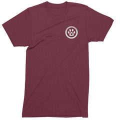 TLC To Love a Canine Dog Rescue White Mens T-shirt Maroon