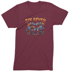 67 Lava Lightning Six Seven Meme Mens T-shirt Maroon