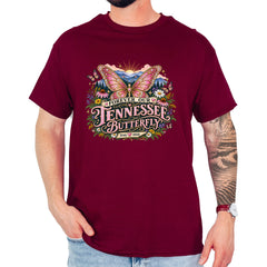 Forever Our Tennessee Butterfly Dolly Mens T-shirt Maroon