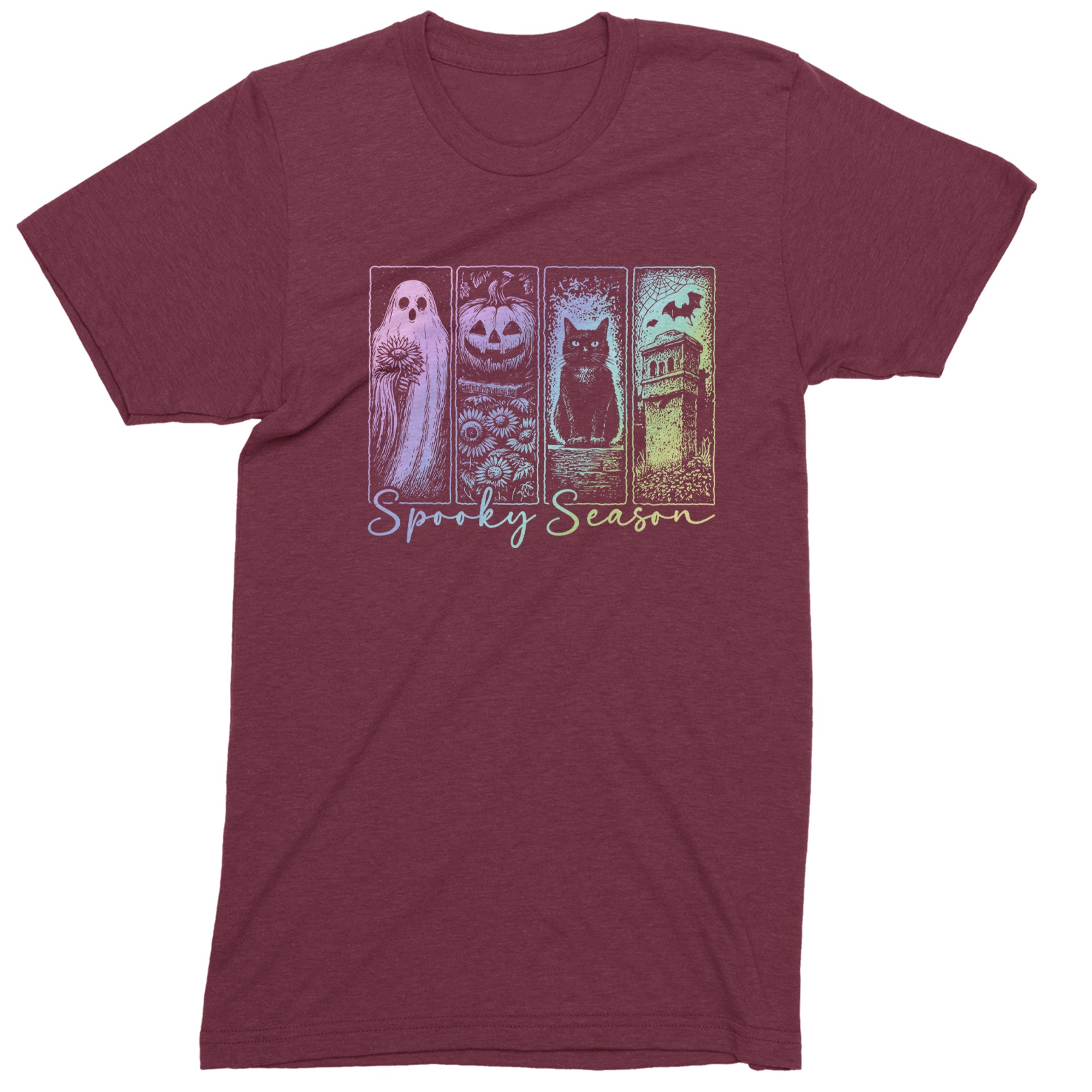 Spooky Season Cute Pastel Halloween Design Mens T-shirt Maroon