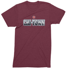 Chicago Chi-Town City Pride Mens T-shirt Maroon