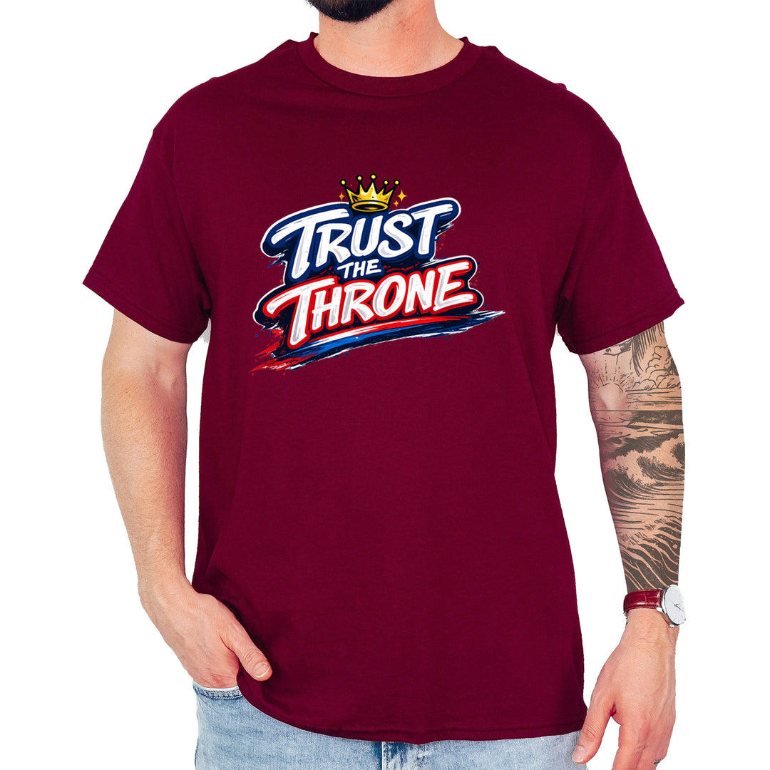 Trust The Throne Crown Philly Hoops Mens T-shirt Maroon