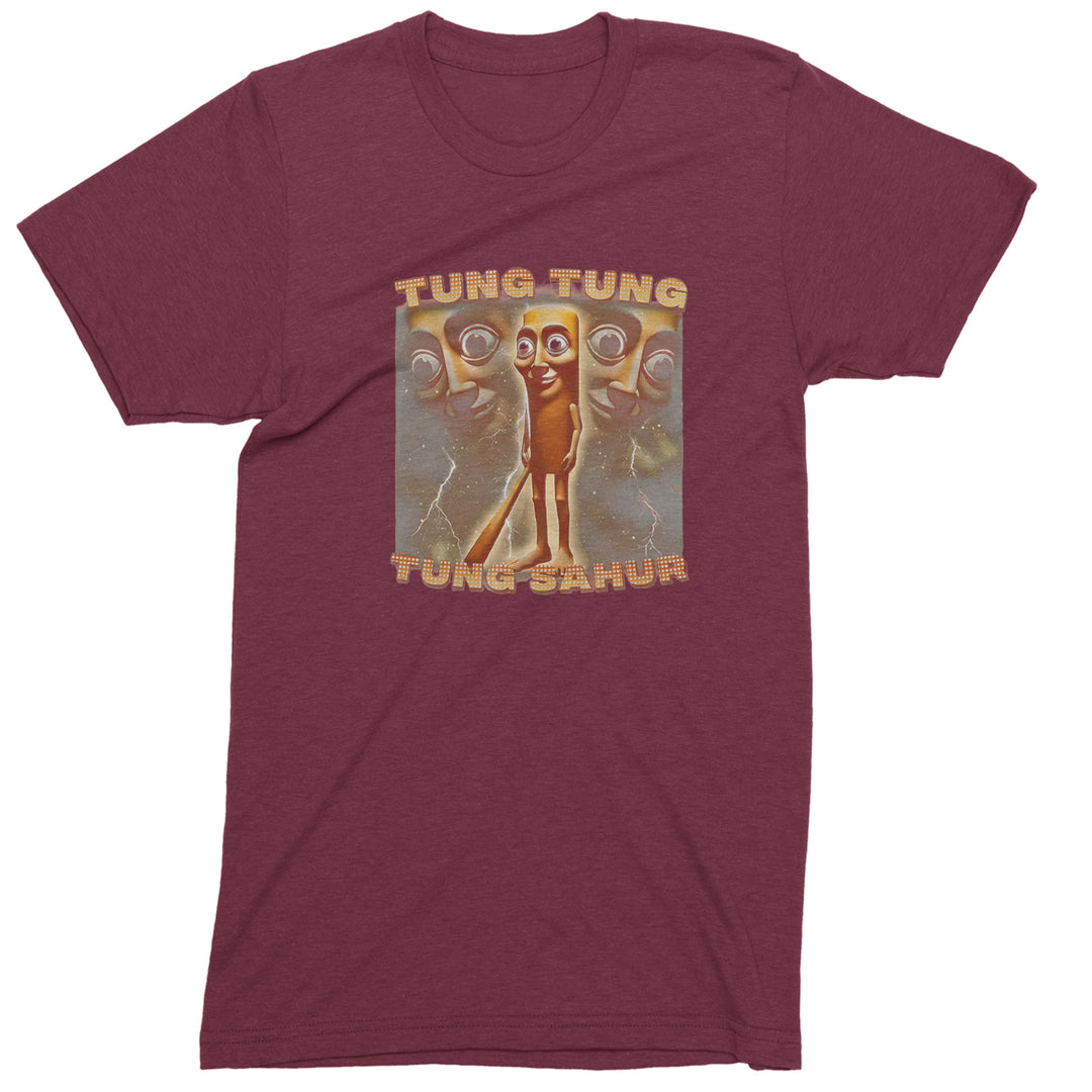 Tung Tung Tung Sahur Enforcer Men's T-shirt Maroon