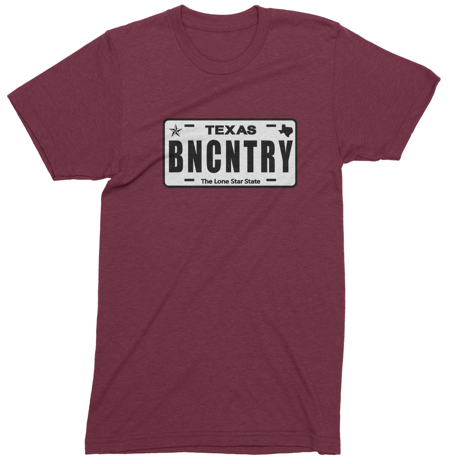 Texas License Plate BNCNTRY Youth-Sized Hoodie Maroon