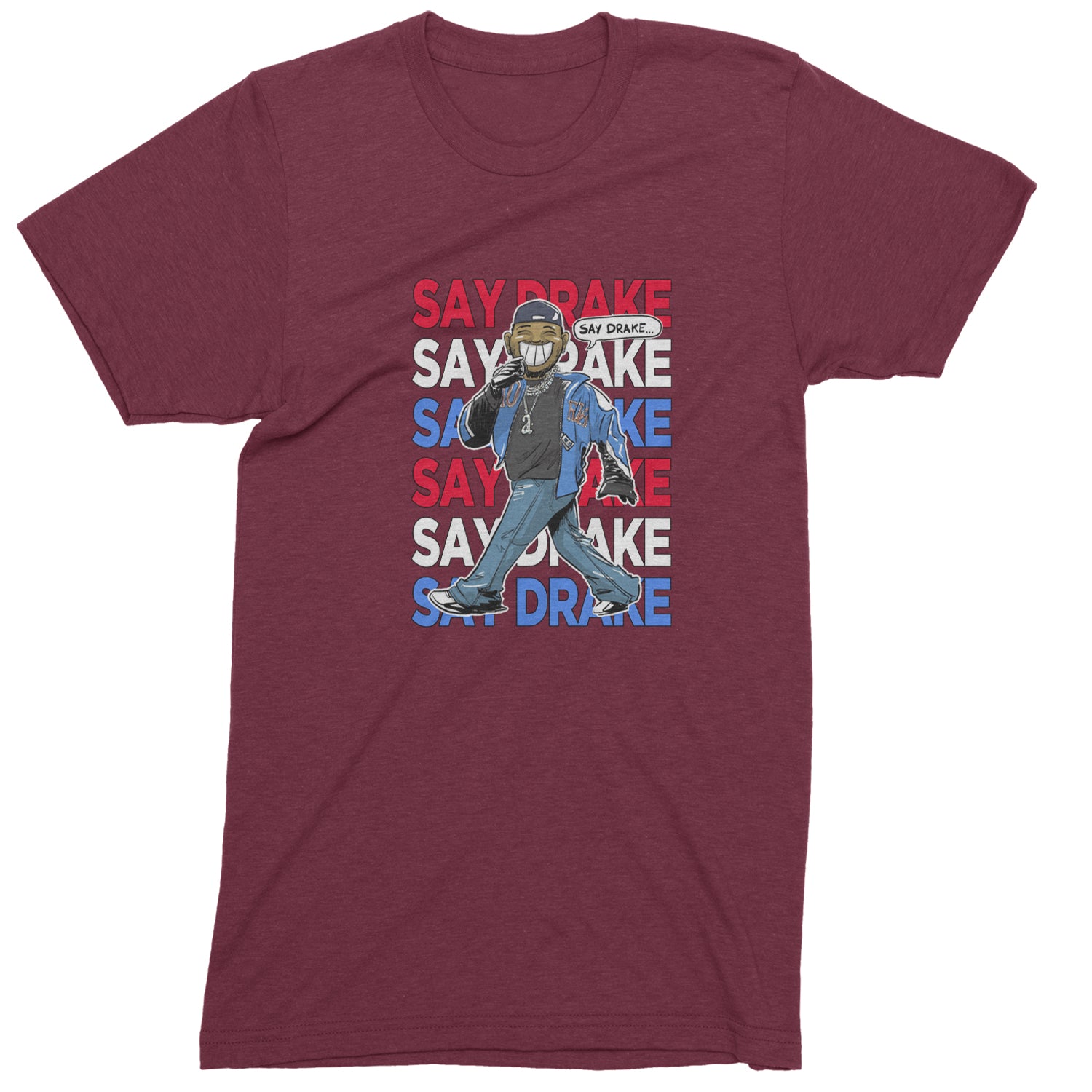 Say Drake Smiling Meme Mustard Men's T-shirt Maroon