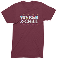 90s R&amp;B and Chill Retro Throwback Mens T-shirt Maroon