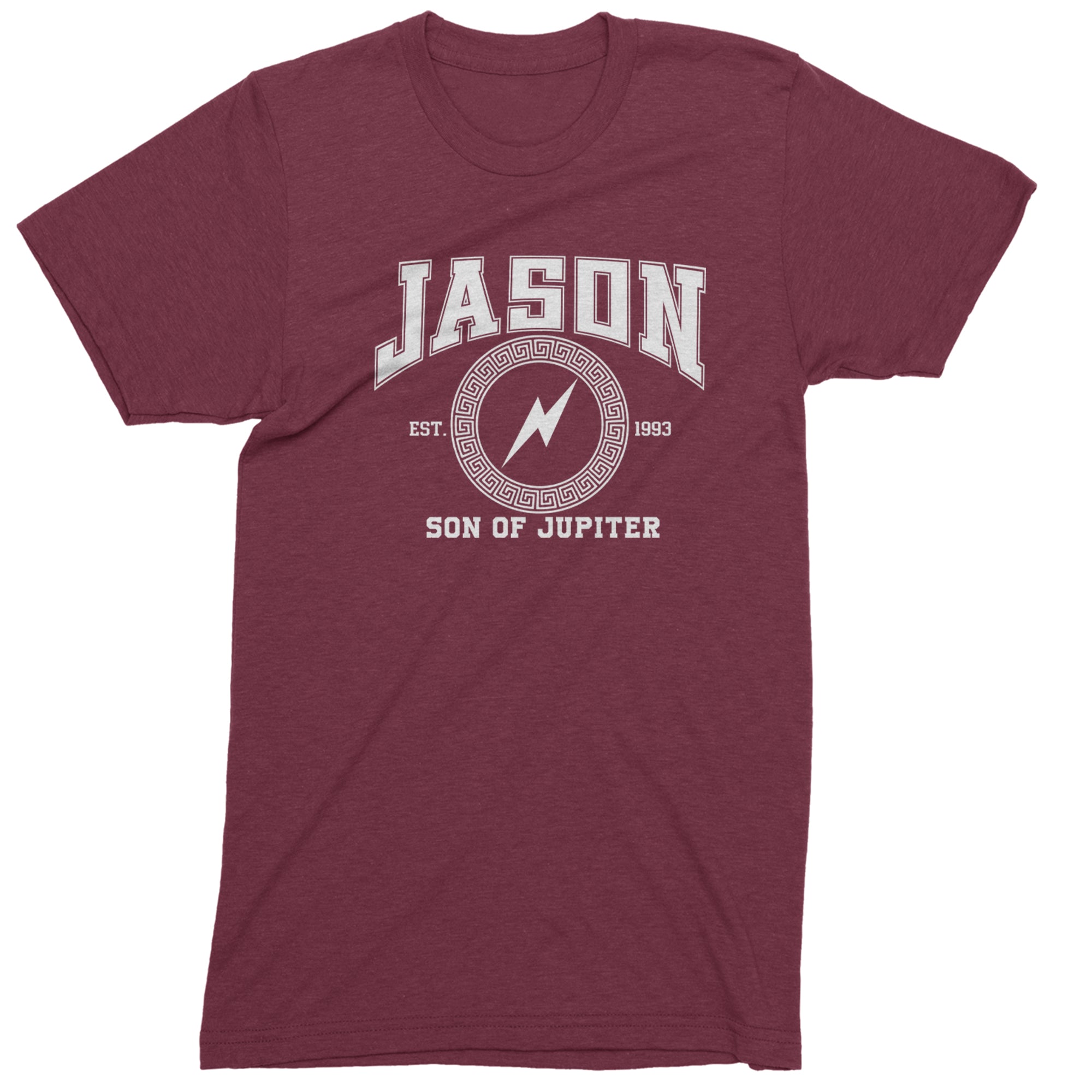 Jason Son of Jupiter Storm Bringer Mens T-shirt Maroon