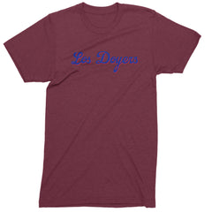 Los Doyers LA Baseball Men's T-shirt Maroon