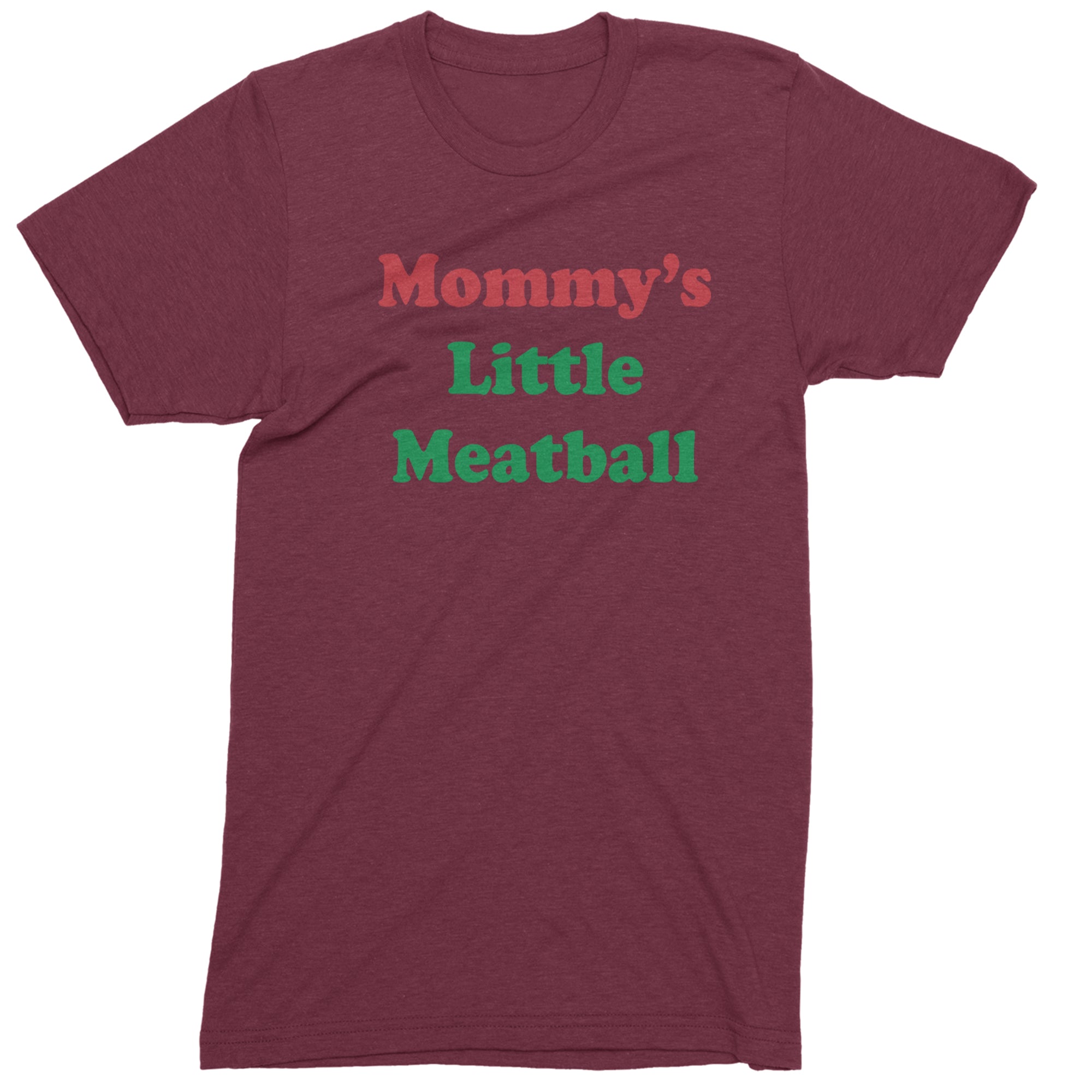 Mommy's Little Meatball Love Island Men's T-shirt Maroon