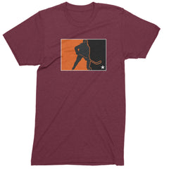 Hockey Enforcer Retro Vintage Mens T-shirt Maroon