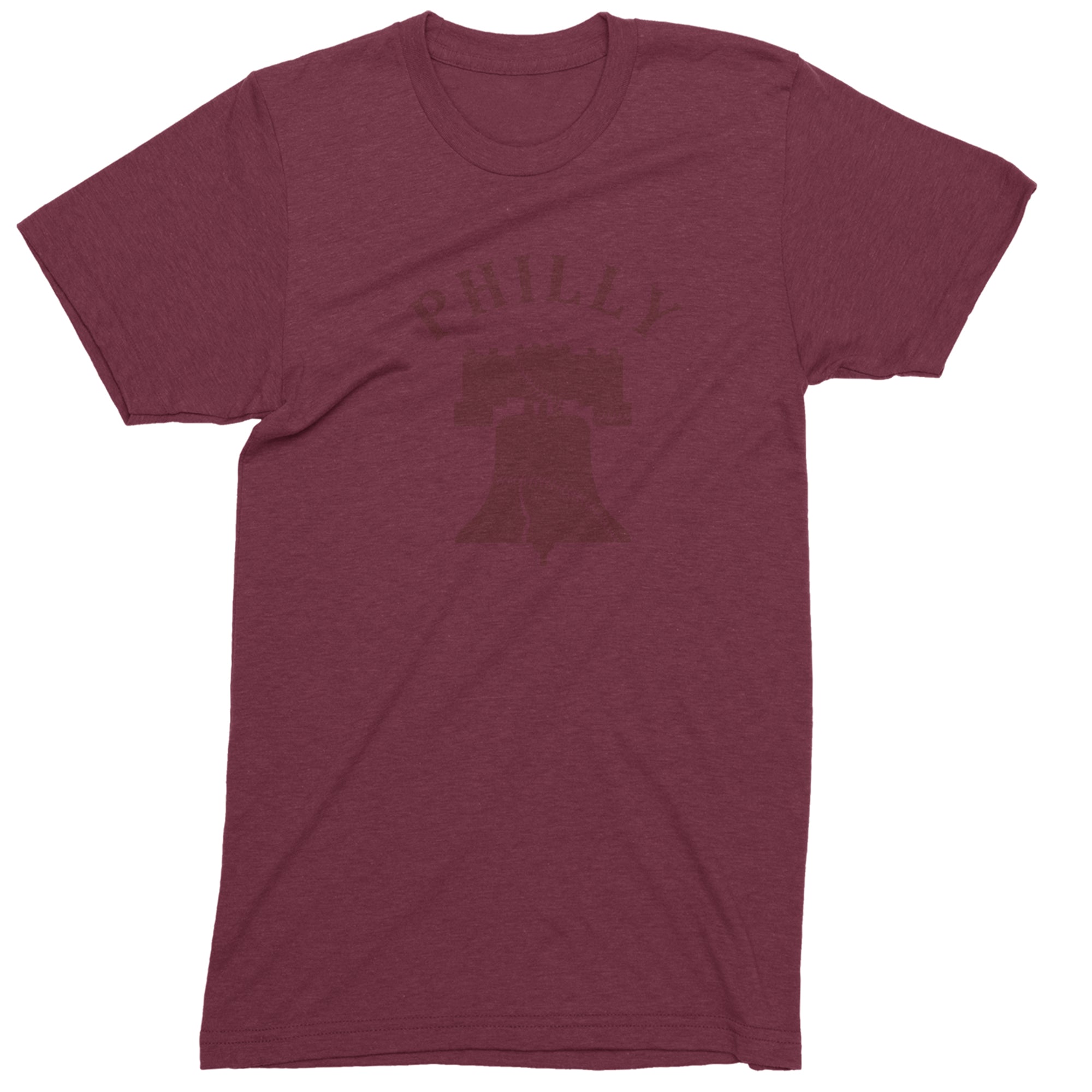Philly Cracked Liberty Bell Men's T-shirt Maroon
