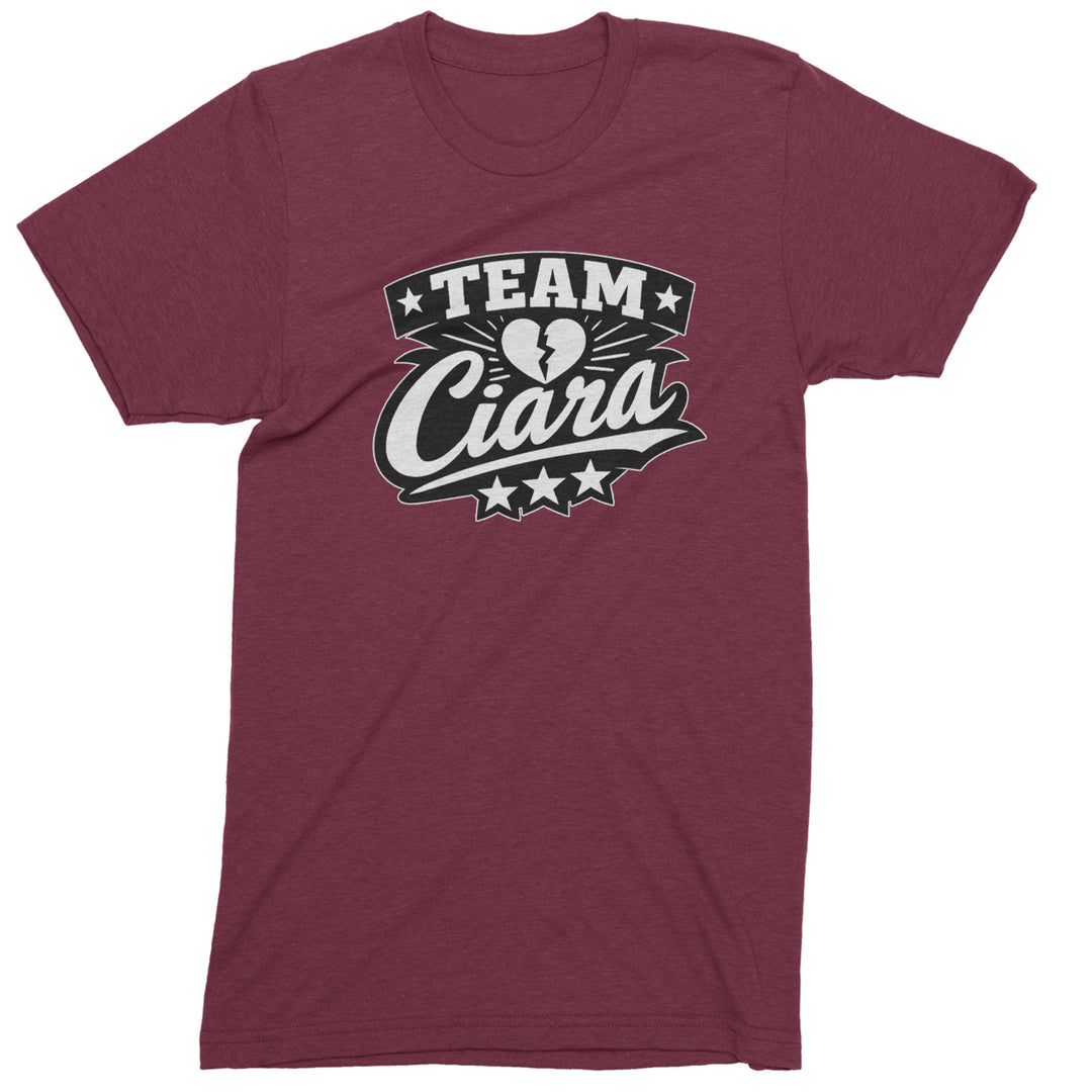 Team Ciara Scamanda Broken Heart Mens T-shirt Maroon