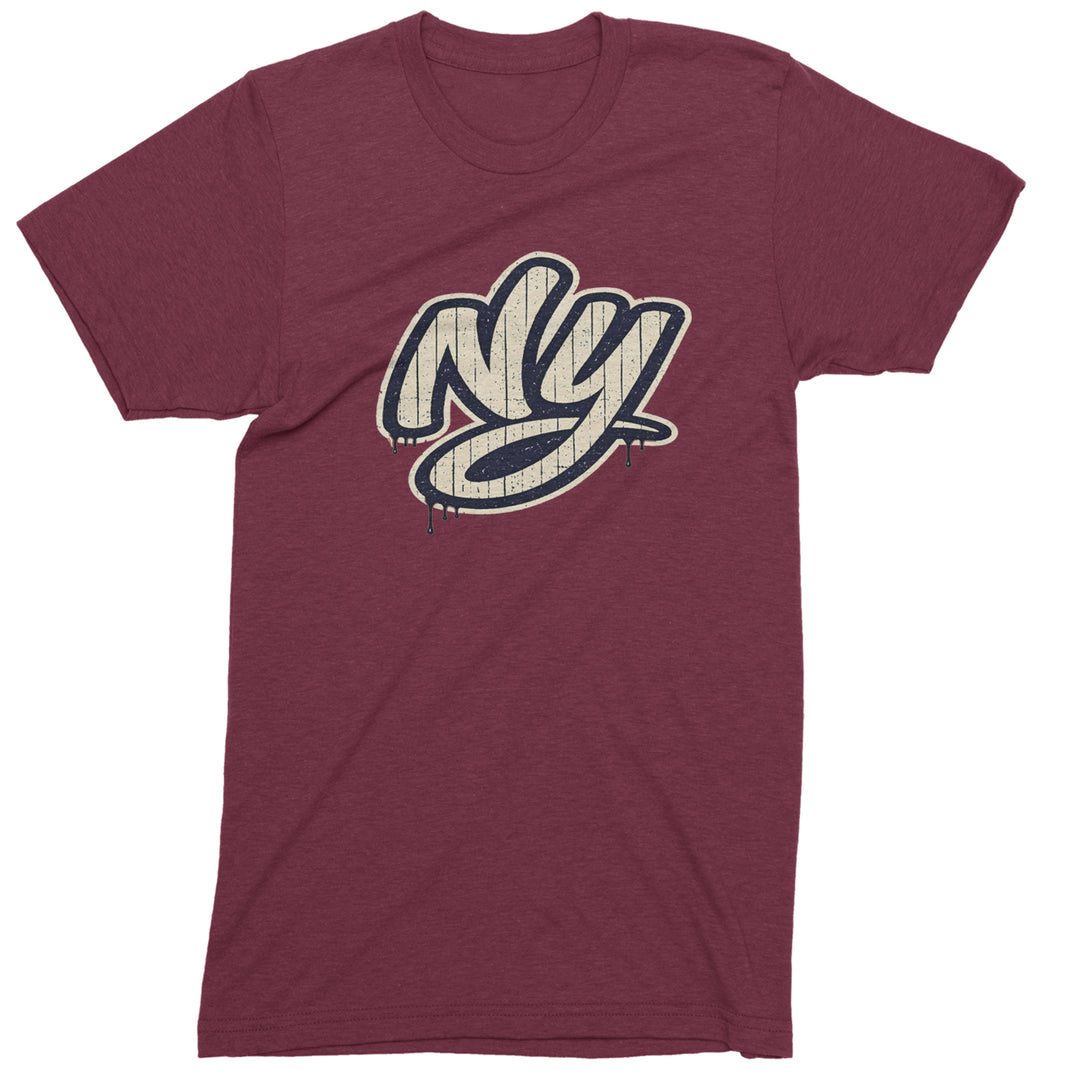 NYC New York City Grunge Street Mens T-shirt Maroon