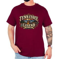 Tennessee Legend Country Music Dolly Mens T-shirt Maroon