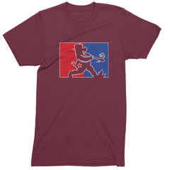 Batter Up Philly Baseball Phan Mens T-shirt Maroon